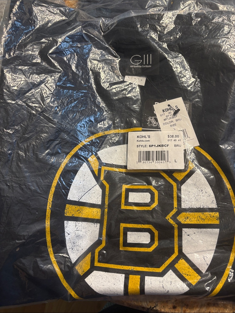 Gill Short Sleeve Graphic Tee - Black with Yellow Boston 'B' Logo